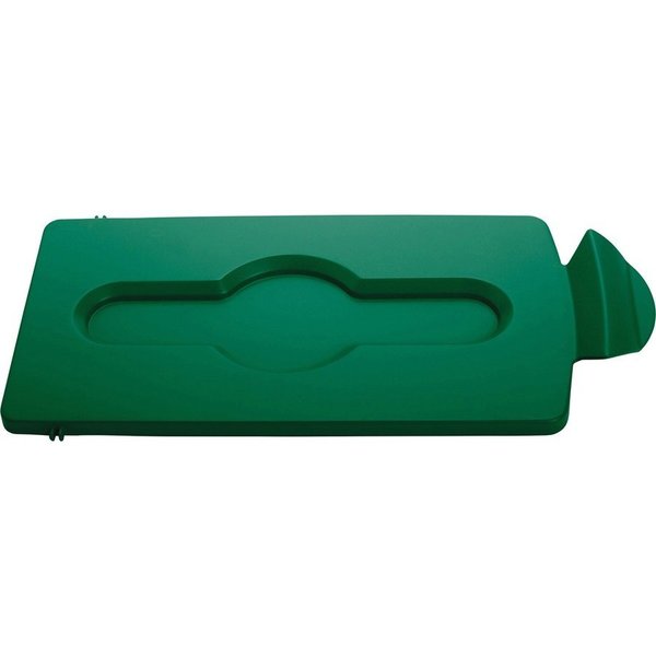 Rubbermaid Commercial Slim Jim Green Closed Lid Insert, Green, Plastic RCP2007884